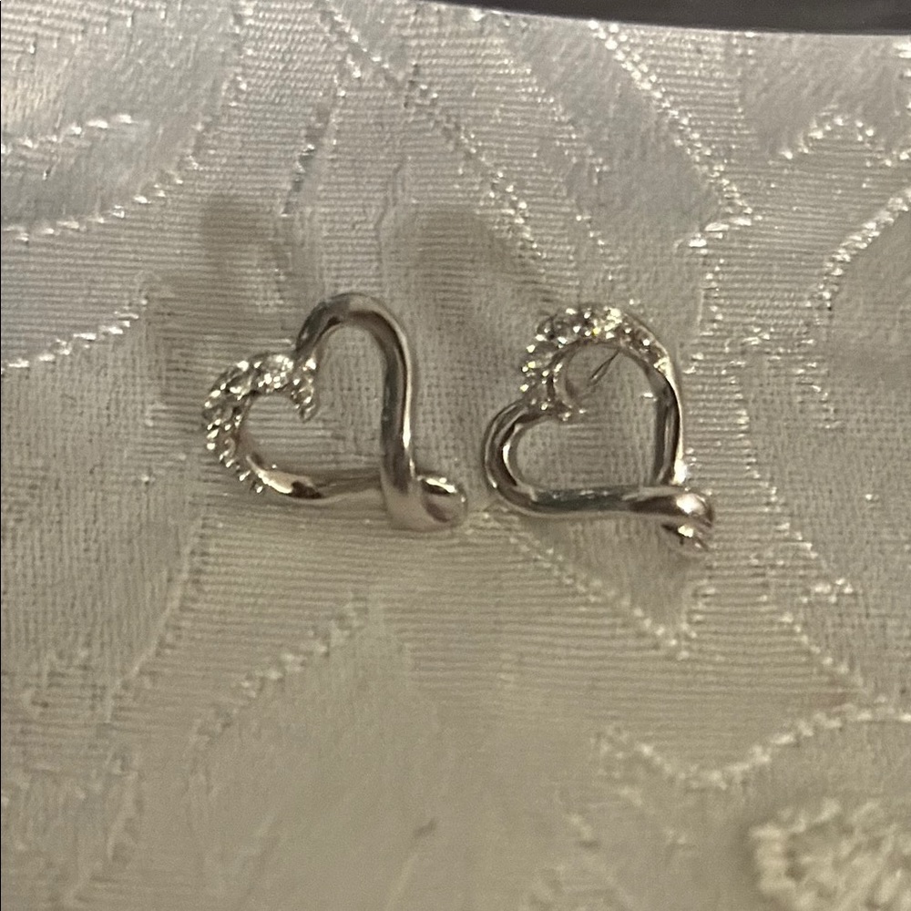 Silver Heart Earrings 925 Sterling silver